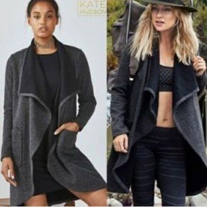 Fabletics Moscow Coat Cardigan Jacket Grey Black